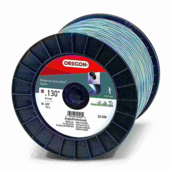 Magnum Gatorline Square Trimmer Line, .130" by 600', 5Lb Spool